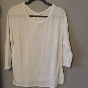 White 3/4 Sleeve Sweater